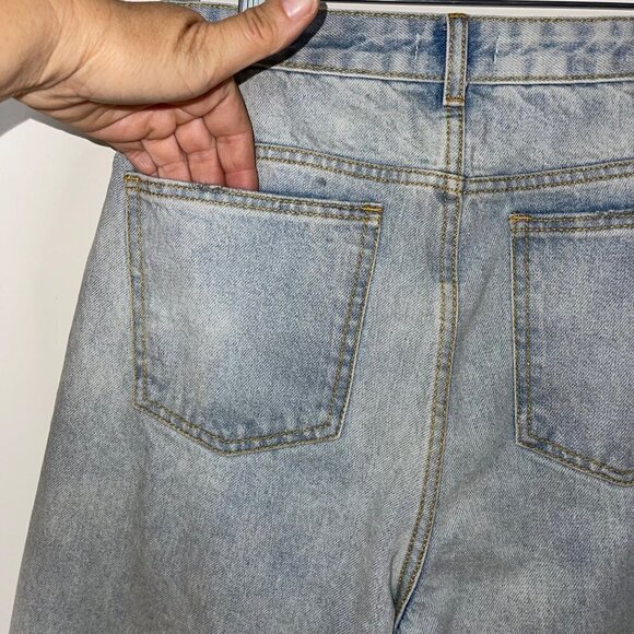 Avec Les Filles Womens Jeans Size 29 High Rise Light Wash Blue Denim Cotton - Picture 6 of 11